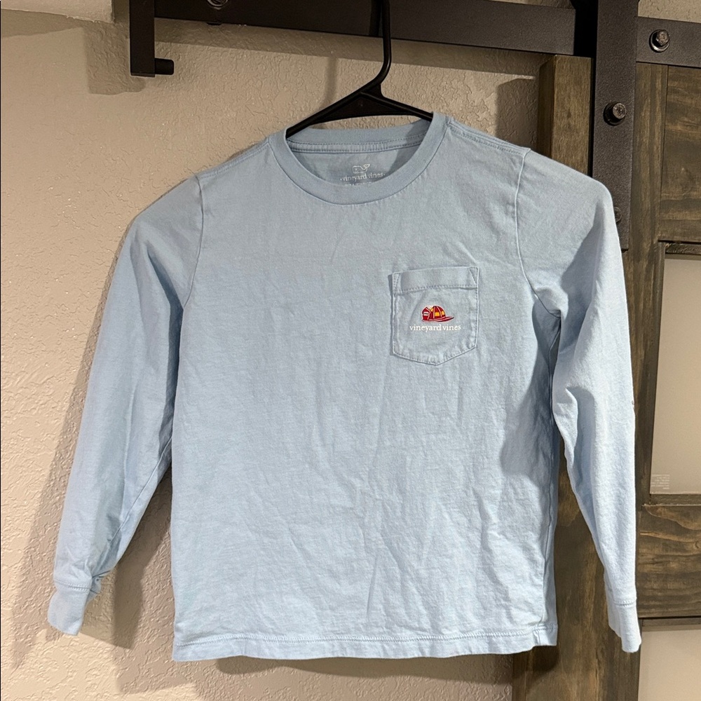 Vineyard Vines Light Blue Kids Long Sleeve Tee